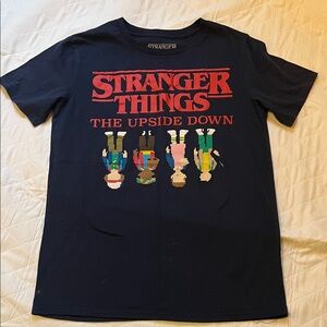 Kids Stranger Things 'The Upside Down' Navy Graphic Tee